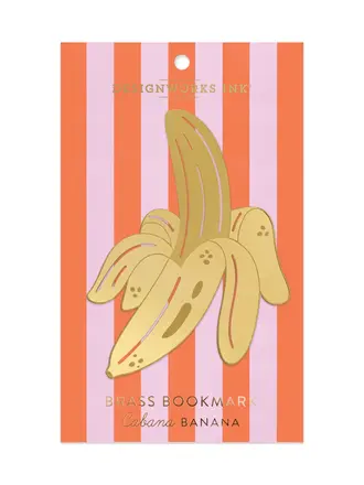 Designworks Ink Brass Bookmark Cabana Banana