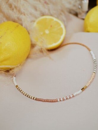 Label KIKI Perfect white choker gold
