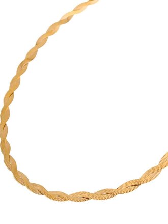 Label KIKI Braided snake necklace gold