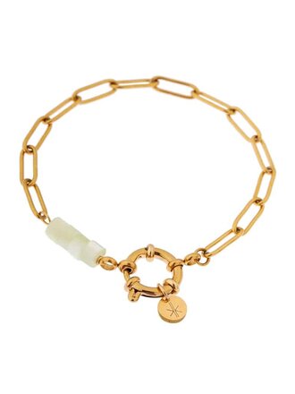 Label KIKI Hold on mint bracelet gold
