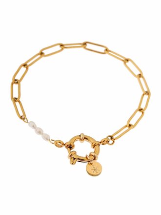 Label KIKI Hold on pearl bracelet gold