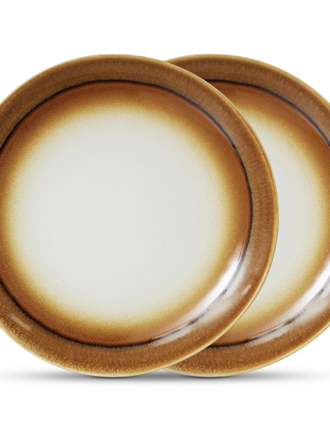 HK Living 70S CERAMICS: DINNER PLATES, SUPERNOVA (SET OF 2)