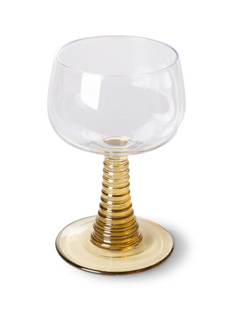 HK Living Swirl wine glass high green