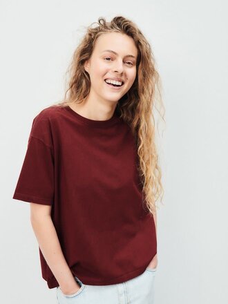 American Vintage T-Shirt Fizvalley Bourgondië Vintage