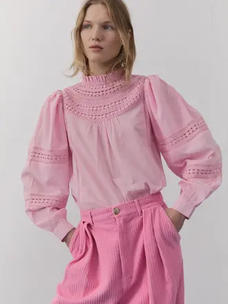 The New Society Paris Blouse Blush Pink