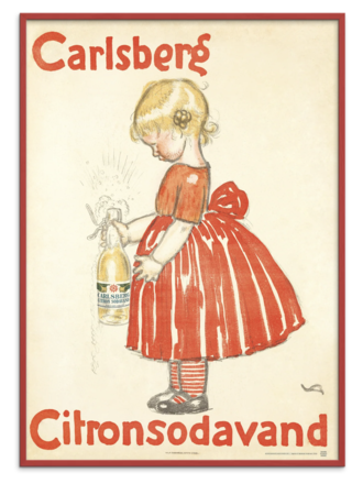 Poster & Frame Carlsberg Citronsodavand  - 30 x 40 cm