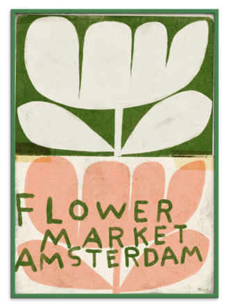 Poster & Frame Flower Market Amsterdam - 30 x 40 cm