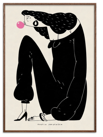 Poster & Frame Gum woman - 30 x 40 cm