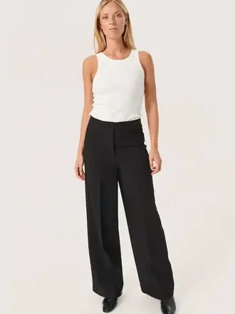 Soaked SLCORINNE WIDE TROUSERS black