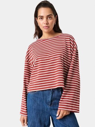Soaked SLNEO T-SHIRT Russet Brown And White Stripe