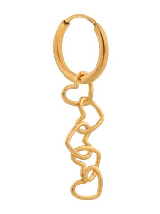 Label KIKI Connected hearts hoop gold