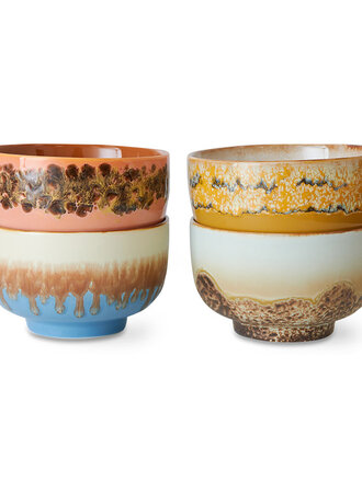 HK Living 70s Noodle Bowls Seabreeze Set Of 4