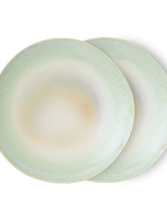 HK Living 70s Dinner Plates Palms Set Of 2