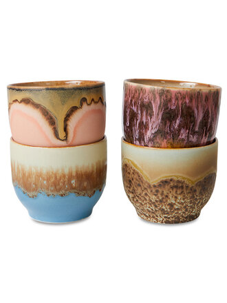 HK Living 70s Café Cups Lagoon Set Of 4