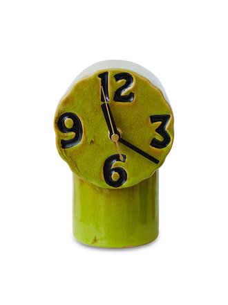 HK Living Retro Ceramic Clock Olive