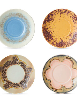 HK Living 70s Saucers Ocean Set Of 4