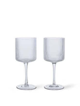 Ferm Living Ripple White Wine Glasses - Set of 2