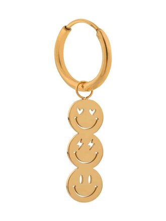 Label KIKI Happy smiley hoop gold