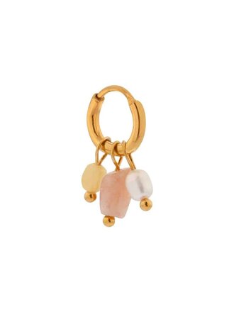 Label KIKI Gemstone hoop gold