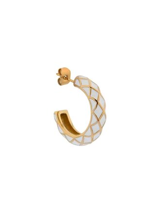 Label KIKI White cross hoop gold