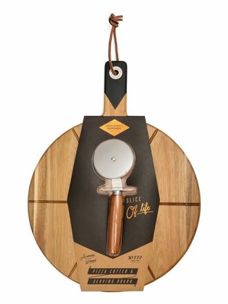 Gentlemen's Hardware Pizza Board With Pizza Cutter