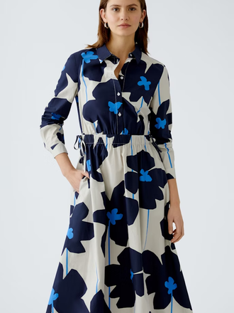 Oui Midi Dress Light Stone Blue