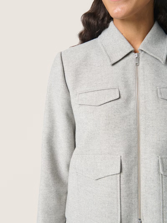 Soaked Augustina Jacket Grey And White