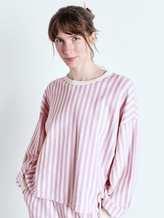 American Vintage Bobypark Damessweater Lila Strepen