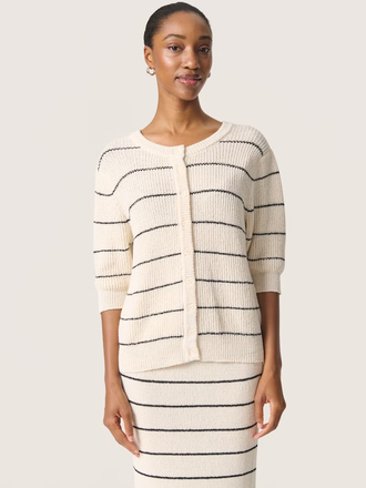 Soaked Winta Cardigan White Black