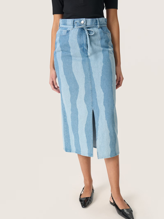 Soaked Maisa Skirt Medium Blue Torn