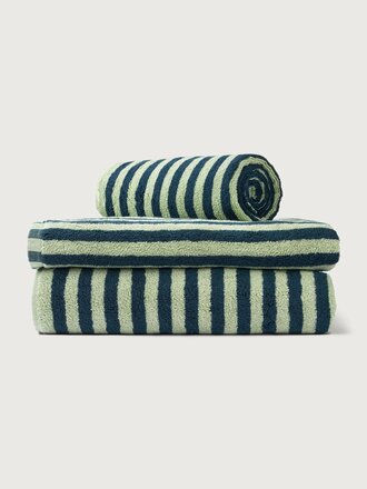 Bongusta NARAM BATH TOWEL sea foam & deep teal 70x140