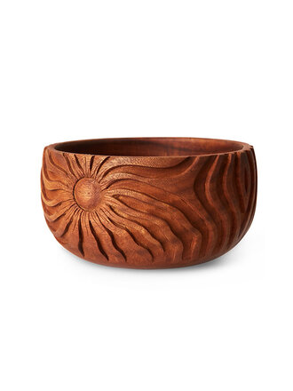 HK Living Hand Carved Bowl