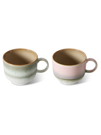 HK Living 70s ceramics: tea cups Nova Set Of 2