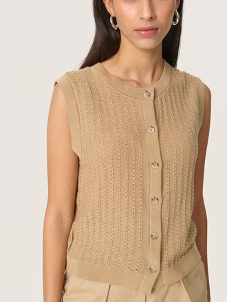 Soaked Susanna Vest Travertine