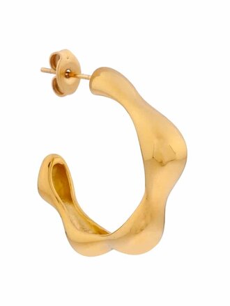 Label KIKI Big wavy hoop gold