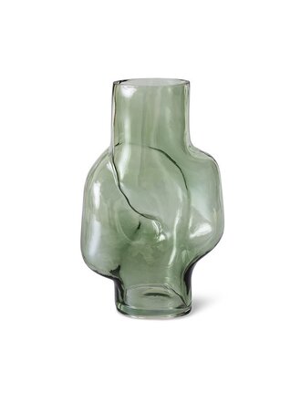 HK Living Gleam glass high vase olive
