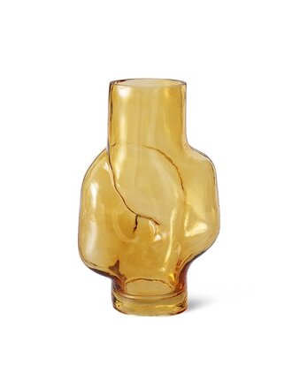 HK Living Gleam glass high vase amber