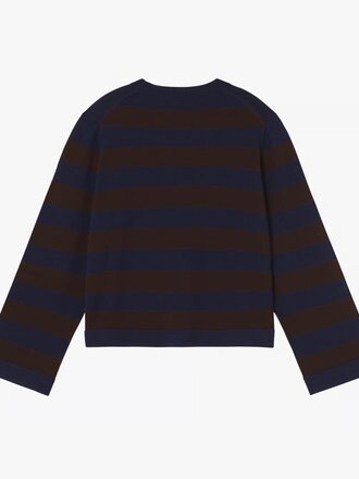 The Tiny Big Sister CHLOE STRIPED SWEATER navy/chocolate