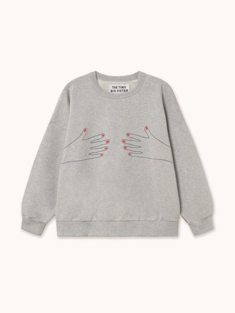 The Tiny Big Sister NAILS SWEATSHIRT *light grey heather*