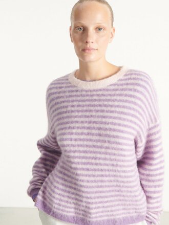 American Vintage Damestrui Nenybay Gestreept Violet Rozenbloem