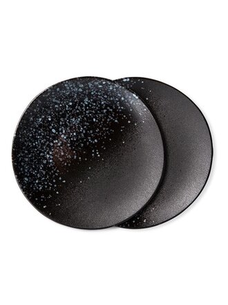 HK Living 70s ceramics: dessert plates stars, set of 2