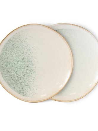 HK Living Ceramic Side Plate Mist Set Of 2