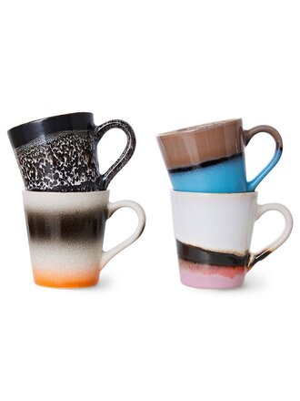 HK Living 70s ceramics: espresso mugs FUNKY