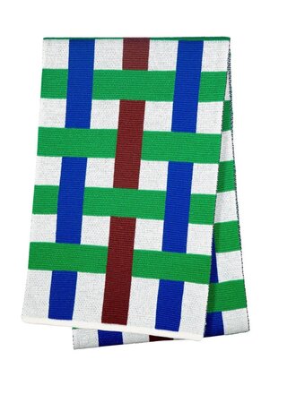 Roos Vandekerckhove Scarf Yarah White - Blue