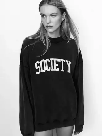 The New Society Society Sweatshirt Washed Grey