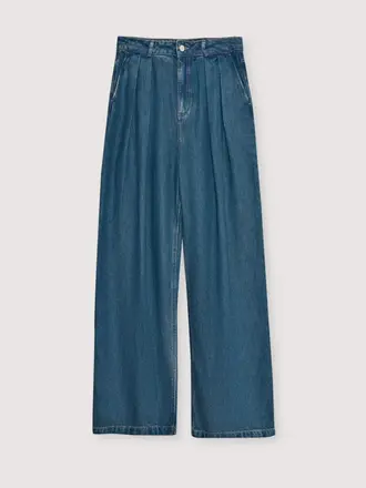 The New Society Tencel Pant Blue Denim
