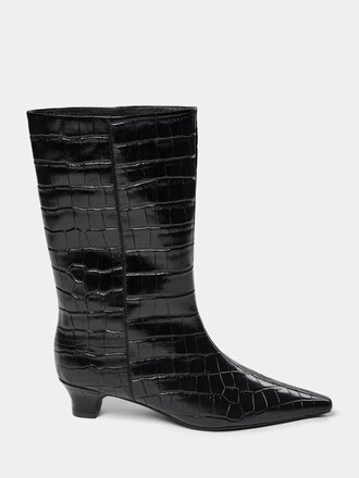 Sofie Schnoor HELLASW CROCO BOOTS - BLACK