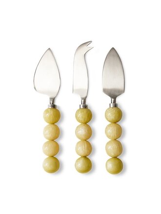 HK Living Cheese knives lemon, set of 3