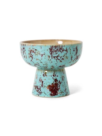 HK Living 70s ceramics: tapas bowl on base patina, S