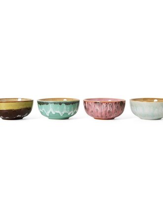 HK Living 70s ceramics: XS bowls modernist, set of 4